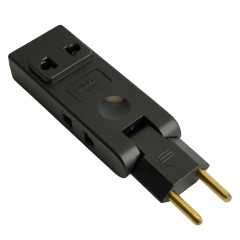 Разветвитель сетевой 4-местный плоский поворотный 10А 250B STEKKER черный ADP10-24-22 50070