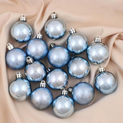 Шары новогодние ЗИМНЕЕ ВОЛШЕБСТВО набор 24шт 4см 