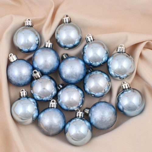 Шары новогодние ЗИМНЕЕ ВОЛШЕБСТВО набор 24шт 4см 