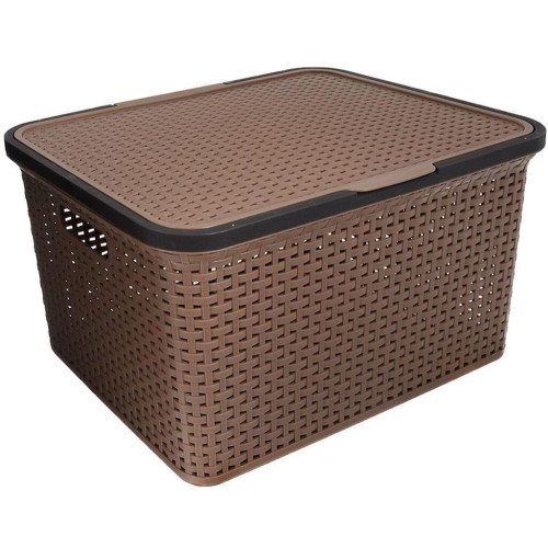 Ящик хозяйственный 30 л Полимербыт Артлайн, С495 с крышкой (227804)