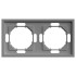 Рамка 2-пост ЭМИЛИ платиново-серый PFR00-5002-10