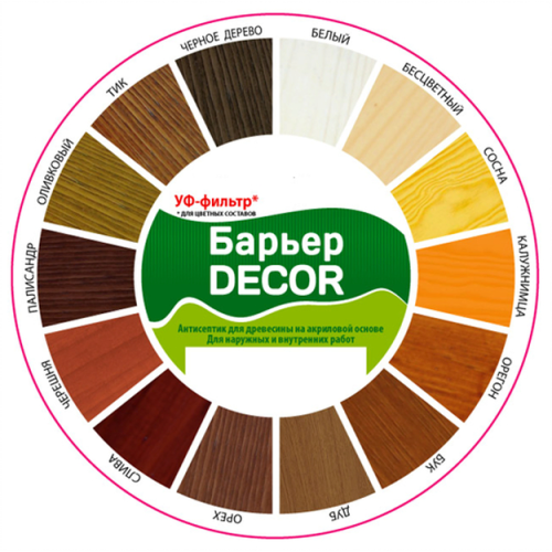 Средство Барьер-Decor защитное для древесины , Бук, 2,5кг