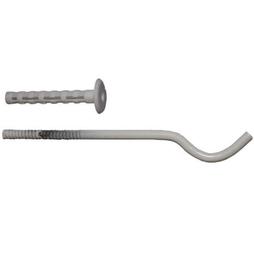 Кронштейн для чугунного радиатора круглый 10х200мм с дюбелем чёрный