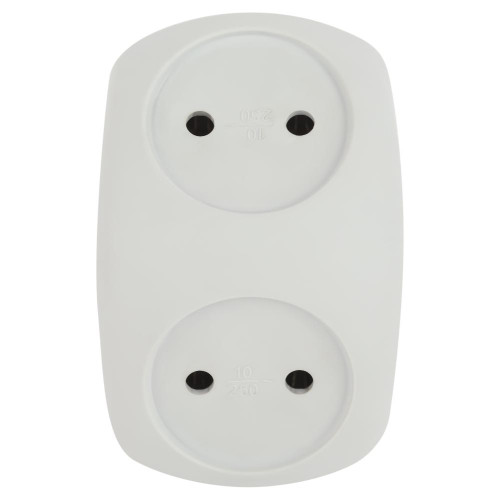 Разветвитель сетевой 2-м SPx-2-W без заземл. 10А бел. Эра Б0053480