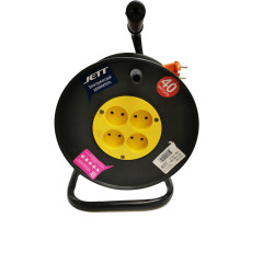 Удлинитель на катушке 4-мест. 40м 2Р (ПВС 2х0,75) ДЖЕТТ 153-340