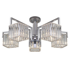 Светильник EUROSVET 10126/5 хром/прозрачный хрусталь smart умный дом