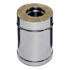 Дымоход сэндвич труба 0,8мм Ф130*200 L=0,25м нержавеющая сталь (Феррум)