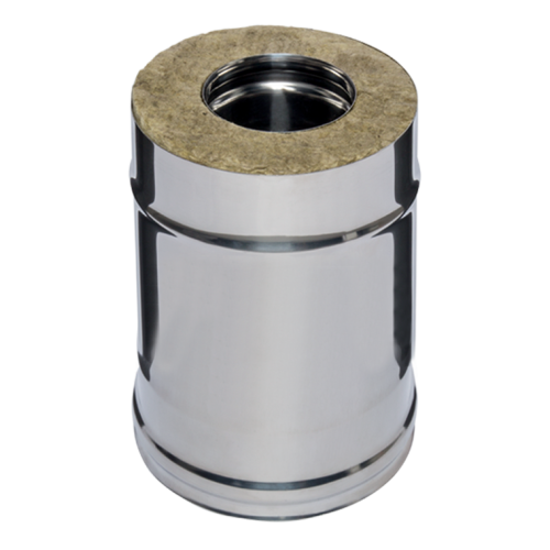 Дымоход сэндвич труба 0,8мм Ф130*200 L=0,25м нержавеющая сталь (Феррум)