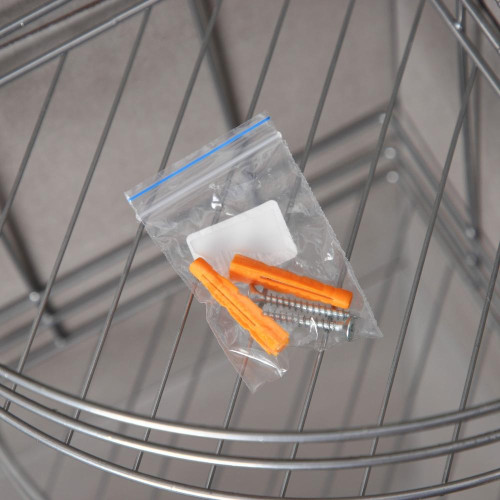 Полка для ванной комнаты угловая 2-х ярусная, 20х20х29 см, цвет хром