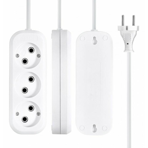 Удлинитель 3-мест. 5м 2P бел. 10А (ПВС 2х1) 1-2.SALE (860460)