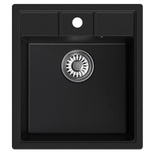 Мойка комп. MIXLINE ML-GM28 450х500x190мм, черная (308), сифон