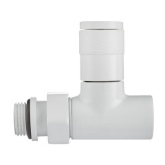 Набор дизайн-вентилей ROYAL THERMO Piano, прямой (белый) ф 1/2