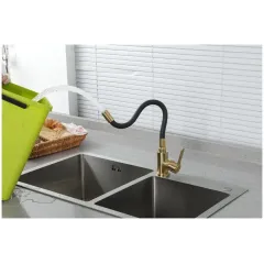 Смеситель для кухни FRUD R42052-33 нерж. сталь, золото