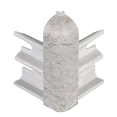 Угол наружный для вспененного плинтуса Классик Софт 80мм/Лофт светло серый 438