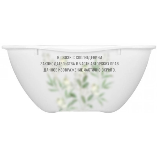 Миска PERFECT Бытпласт 4,5л с декором, белый (435247516)