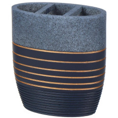 Держатель для зубных щеток (стакан) полистоун, синий, RE0998DA-TB (435059)