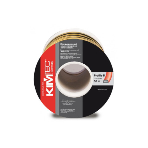 Уплотнитель KIM TEC D-профиль, черный 21х15мм (цена за 1м)