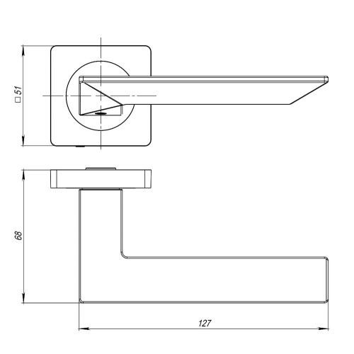 Ручки раздельные AJAX K.JK51.ULTRA (ULTRA JK) CP-8 хром (44355)