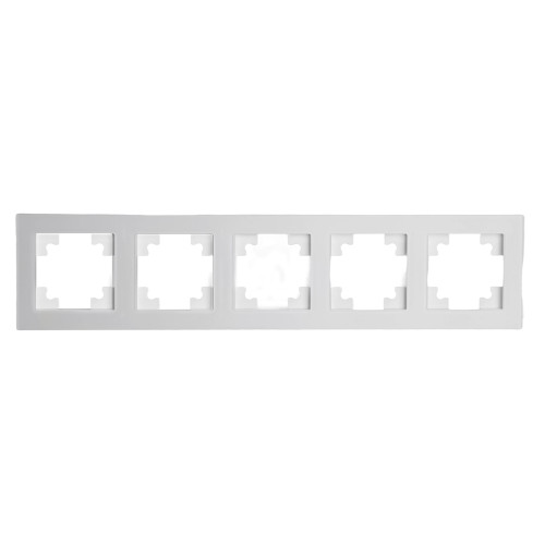 Рамка 5-пост Катрин стекло белый матовый GFR00-7005-01М