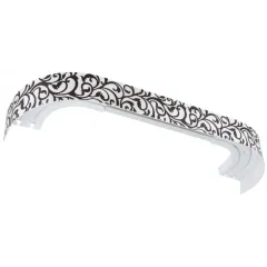 Карниз Ле-Гранд Идиллия 3,0м (2ряд) белый/венге с поворотами (5)