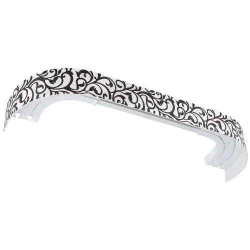 Карниз Ле-Гранд Идиллия 3,0м (2ряд) белый/венге с поворотами (5)