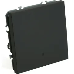 Выключатель 1-кл ЭМИЛИ с подсветкой черный RSW10-5101-05