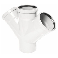 Крестовина кан. БЕЛАЯ РТП 1-плоск ф 110/110/110х45°