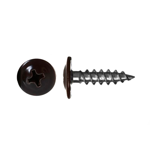 Саморез прессшайба острый 4,2х16 (8019) серо-корич.