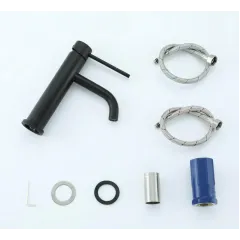 Смеситель для умывальника FRAP F10807-6, чёрный