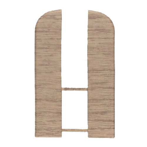 Заглушка торцевая для вспененного плинтуса Классик 80мм/Дуб мокка 204