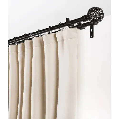 Карниз Ле-Гранд кованный 1,6-3,0м (2ряд) D16/19 черный никель,ажур (5)