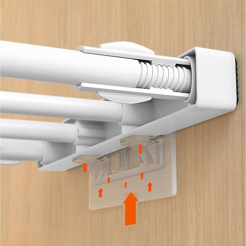 |Полкодержатель с клейкой поверхностью ТУНДРА 120х50х19мм двойной, прозрачный(9103445)