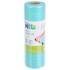 Салфетка бытовая VETTA из вискозы 23х30 см, 30 шт (448-117)