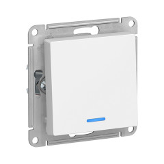 Выключатель 1-кл AtlasDesign 10А с подсветкой белый SchE ATN000113