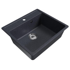 Мойка комп. MIXLINE ML-GM15 500х560x180мм, антрацит, сифон