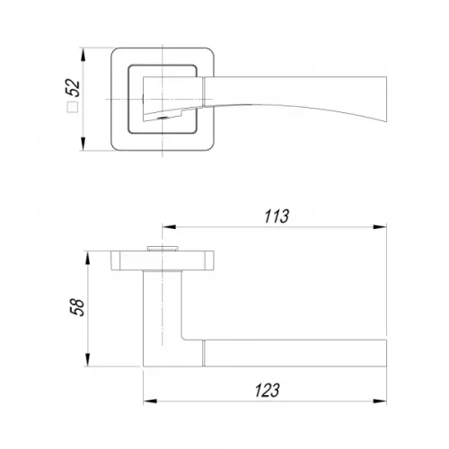 /Ручки раздельные PUNTO DELTA QR/HD ABL-28 темная медь (39885)