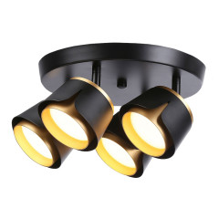 Светильник TN71243/4 BK/GD GX53 черный/золото