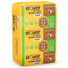 Утеплитель мин/ват ISOVER Теплые Стены Стронг 100*610*1000/Е/К 3,05 м2; 0,305 м3; 5шт/уп(67049)