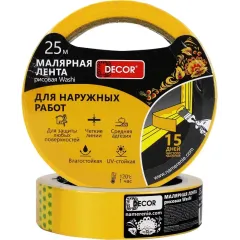 Скотч малярный DЕCOR оранжевый 38мм х 25м (791-3825)