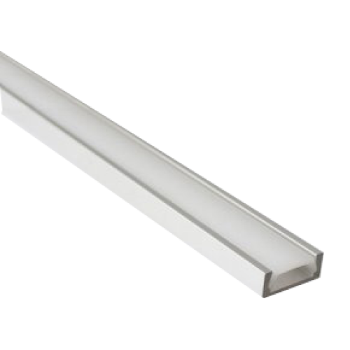 Профиль накладной алюминиевый + рассеиватель для LED ленты 16x7мм General 523300