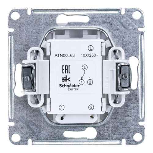 Переключатель 1-кл AtlasDesign бел.с подсветкой SchE ATN000163
