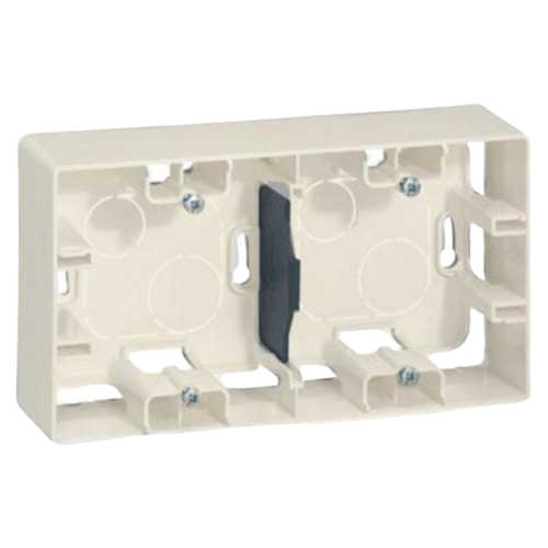 Коробка для наружного монтажа LEGRAND Etika 2 мест. слоновая кость 672540