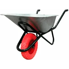 Тачка садово-строительная 110л/220кг 1 пенополиуретановое колесо, черная