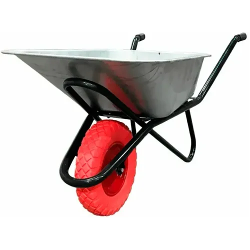 Тачка садово-строительная 110л/220кг 1 пенополиуретановое колесо, черная