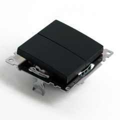 Переключатель 2-кл Катрин черный GLS10-7107-05