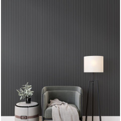 МДФ Реечная STELLA Профиль Стартовый Beats De Luxe Black Lead 2700*66,5/61*16 (в уп. 4шт.)