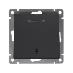 Переключатель 1-кл Universal Афина 10А с подсветкой графит A0125-Gr