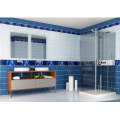 Панель ПВХ Unique 2,7*0,25*8 Капли росы Синий (рис 2шт) (лазерная печать) (12)