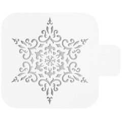 Трафарет Снежинка пластик 9х9см (5120572)