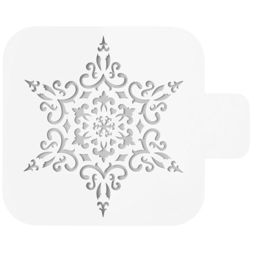 Трафарет Снежинка пластик 9х9см (5120572)